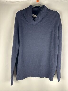 Aritzia Community Navy Blue Alpaca Wool Cowl Neck Sweater